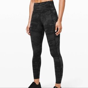 Camo Fast and Free Tight 25” Lululemon